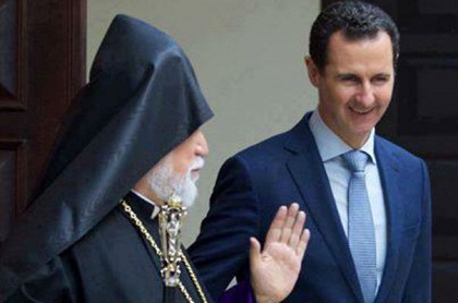 Aram I and Bashar al-Assad meet in Syria
