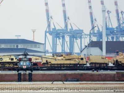 В германском порту началась разгрузка военной техники американцев