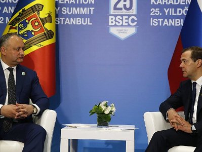 PM Medvedev, President Dodon discuss Moldova’s cooperation with EAEU