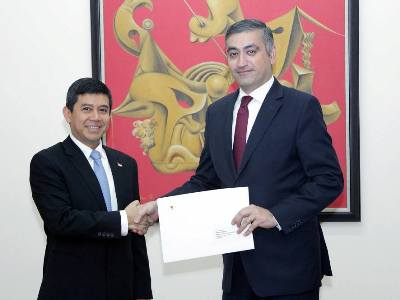 Ինդոնեզիայի նոր դեսպանն իր հավատարմագրերի պատճենն է հանձնել Հայաստանի ԱԳ փոխնախարարին