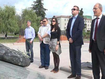 Belgium senator in Karabakh, visits Stepanakert Memorial