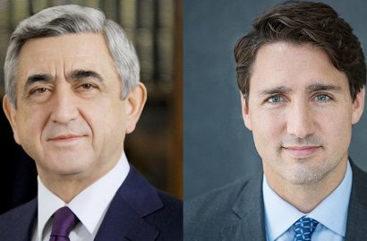 Президент Армении поздравил премьера Канады
