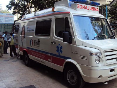 В Индии женщина родила в машине скорой помощи, из-за того что автомобиль окружили львы