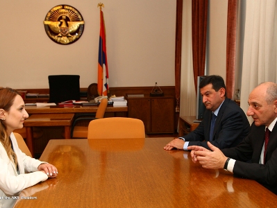 Karabakh President receives new Armenia culture minister