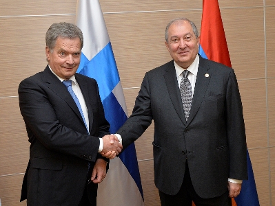 Armenia President meets with Finland colleague (PHOTOS)