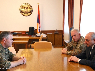 Karabakh President, Armenia armed forces’ chief discuss army-building
