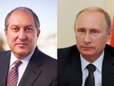 Armenia President congratulates Putin on Russia Day