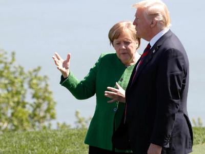 Թրամփը G7-ի գագաթնաժողովի ժամանակ կոնֆետներ է գցել Անգելա Մերկելի կողմը
