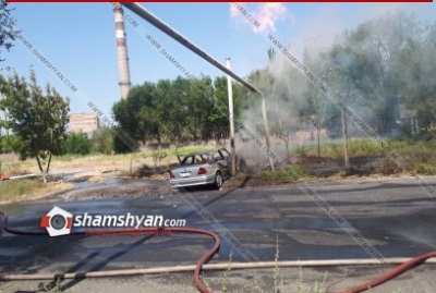 Car crashes into a gas pipeline in Yerevan