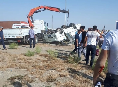 Բաքվում ուղեւորատար ավտոբուս է շրջվել