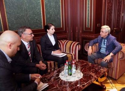 Armenia ex-president Serzh Sargsyan receives Konrad Adenauer Foundation’s regional director