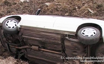 Սիսիան-Գորիս ճանապարհին «Honda-SRV»-ը մոտ 20 մետր սահել դեպի ձորակը. կա տուժած