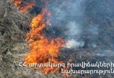 Խոշոր հրդեհ Մուշավան թաղամասում. այրվել են մոտ 50 հա խոտածածկ տարածք եւ 7 չշահագործվող շինություն
