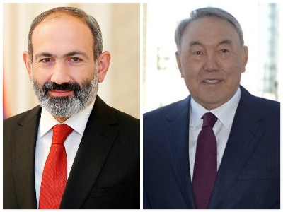 Armenia’s Pashinyan, Kazakhstan’s Nazarbayev discuss matters on agenda of relations