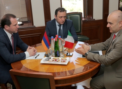 Դավիթ Տոնոյանն ընդունել է ՀՀ-ում Իտալիայի արտակարգ եւ լիազոր դեսպանին