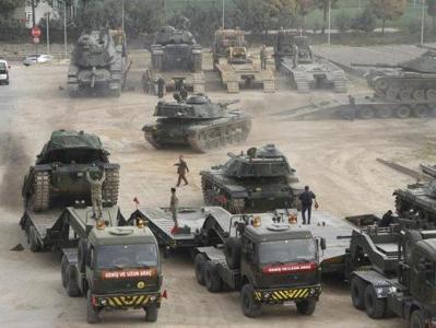 Turkey sends military vehicles to Syrian border