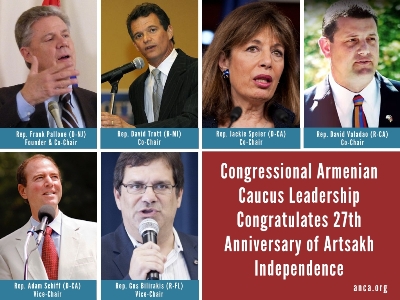 Congressional Armenian Caucus congratulates Artsakh Independence