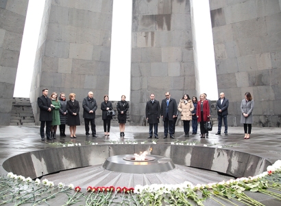Secretaries General of Parliamentary Administrations of Eastern Partnership countries visit Tsitsernakaberd