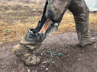 В Армении неизвестные вандалы похитили часть ноги у памятника шагающему Николу Пашиняну