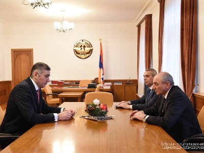 Karabakh President, Armenia ambassador to Austria discuss foreign policy issues