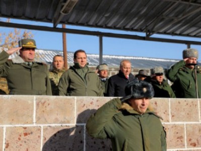 Armenia acting defense minister attends Russian military base 77th anniversary events