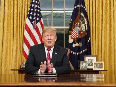 Trump makes televised address to American nation
