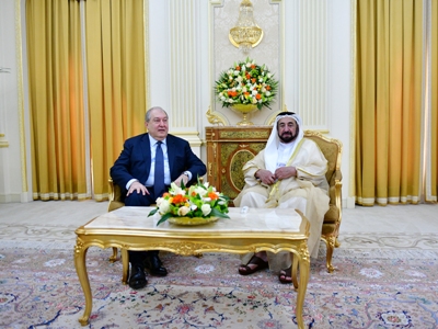 President Sarkissian invites Ruler of Sharjah to visit Armenia