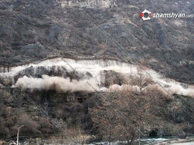 Ալավերդի-Հաղպատ ճանապարհի լայնացման նպատակով իրականացվել է ժայռի պայթեցում (ֆոտո)