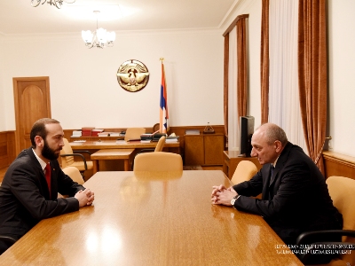 Artsakh President discusses parliamentary relations with Armenia parliament speaker