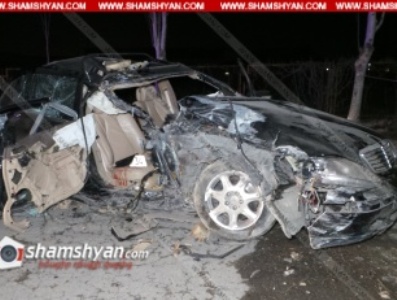 Ողբգերգական վթար Արմավիրի մարզում․ Mercedes-ը բախվել է ծառերին՝ կա մեկ զոհ, մեկ վիրավոր