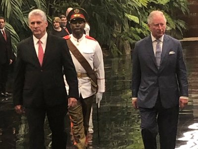 Miguel Diaz-Canel meets Prince Charles in Cuba