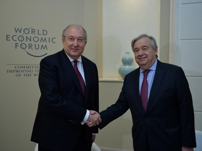 Armenia President, UN Secretary General discuss Artsakh conflict settlement