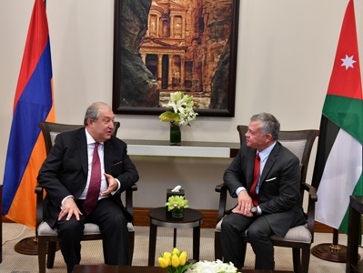 Մեր բարեկամության լավագույն վկայությունը Հորդանան գետի ափին հայկական եկեղեցին է. ՀՀ նախագահը՝ Հորդանանի թագավորին