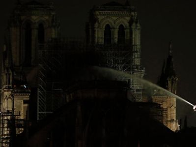 Notre Dame Cathedral fire put out