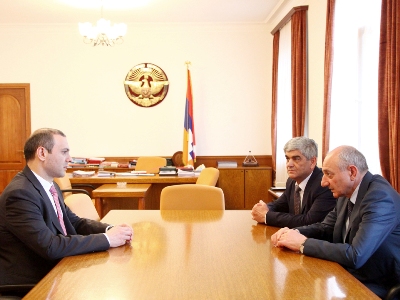 Artsakh President receives Armenia's National Security Council Secretary