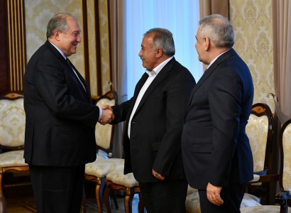 Armenia President receives delegates of Yerkrapah Volunteer Land Defenders Union