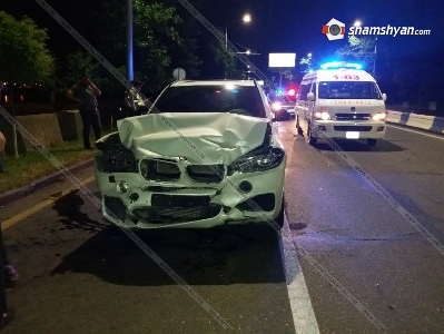 Major traffic accident near US Embassy in Yerevan, 1 injured