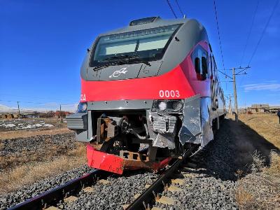 Էլեկտրագնացքը բախվել է տրակտորին. վարորդը հոսպիտալացվել է