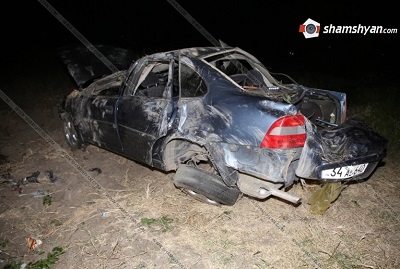 5 members of family hospitalized after major road accident in Armenia’s Armavir