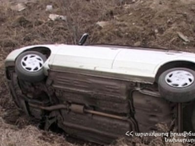 Մեքենա է կողաշրջվել Մարտուն-Գետափ ճանապարհին․ վարորդը հոսպիտալացվել է