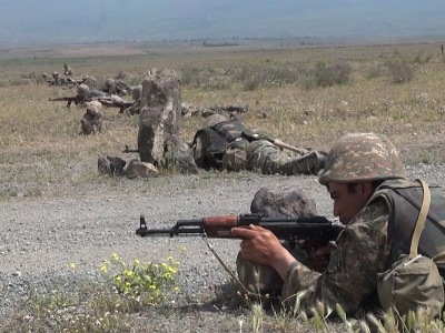 Karabakh Defense Army Anti-Air Defense troops launch combat shooting exercises