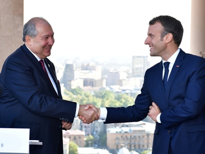Armenia President congratulates Macron on French National Day