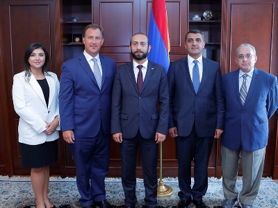 Armenia Parliament Speaker meets with Armenian American organizations