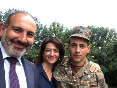 Armenia PM posts photo with son serving in Karabakh army