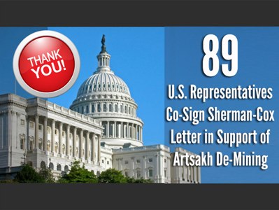89 US Representatives join ANCA in fighting Trump’s attempt to de-fund Artsakh aid