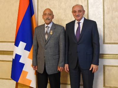 Artsakh President receives famed geologist from Russia  Sergey Vardanyan