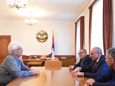 Artsakh President receives composer Robert Amirkhanyan