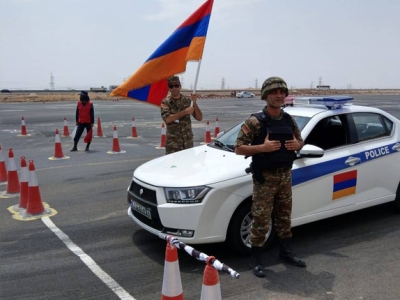Armenian military police take part in road patrol competition
