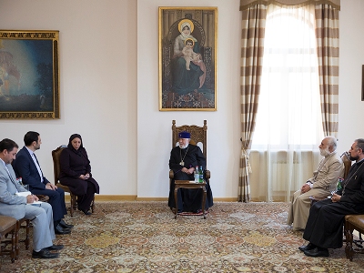 Catholicos of All Armenians receives outgoing Iranian ambassador