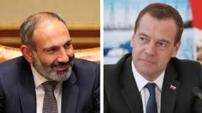 Armenia PM to Russia’s Medvedev: I reaffirm our readiness to continue, strengthen friendly dialogue, joint work